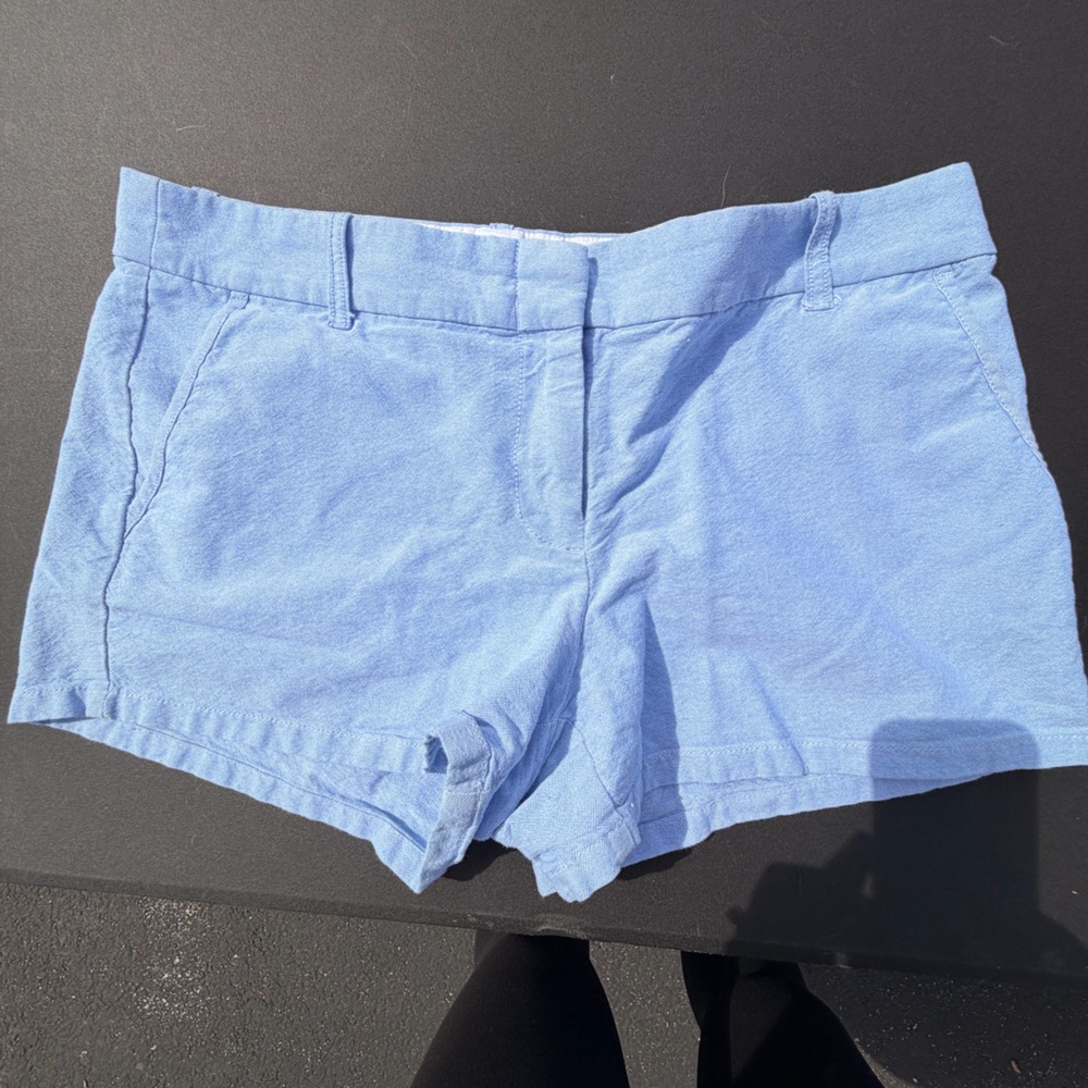 J. Crew Light Blue Cotton-Blend Shorts